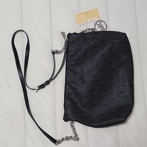 Black Michael Kors Black logo Jet Set Chain Item TZ MESSENGER Bag